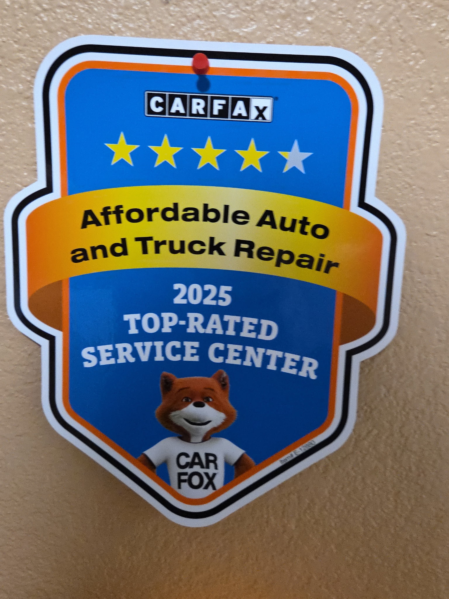 CARFAX 2025 Top-Rated Service Center
